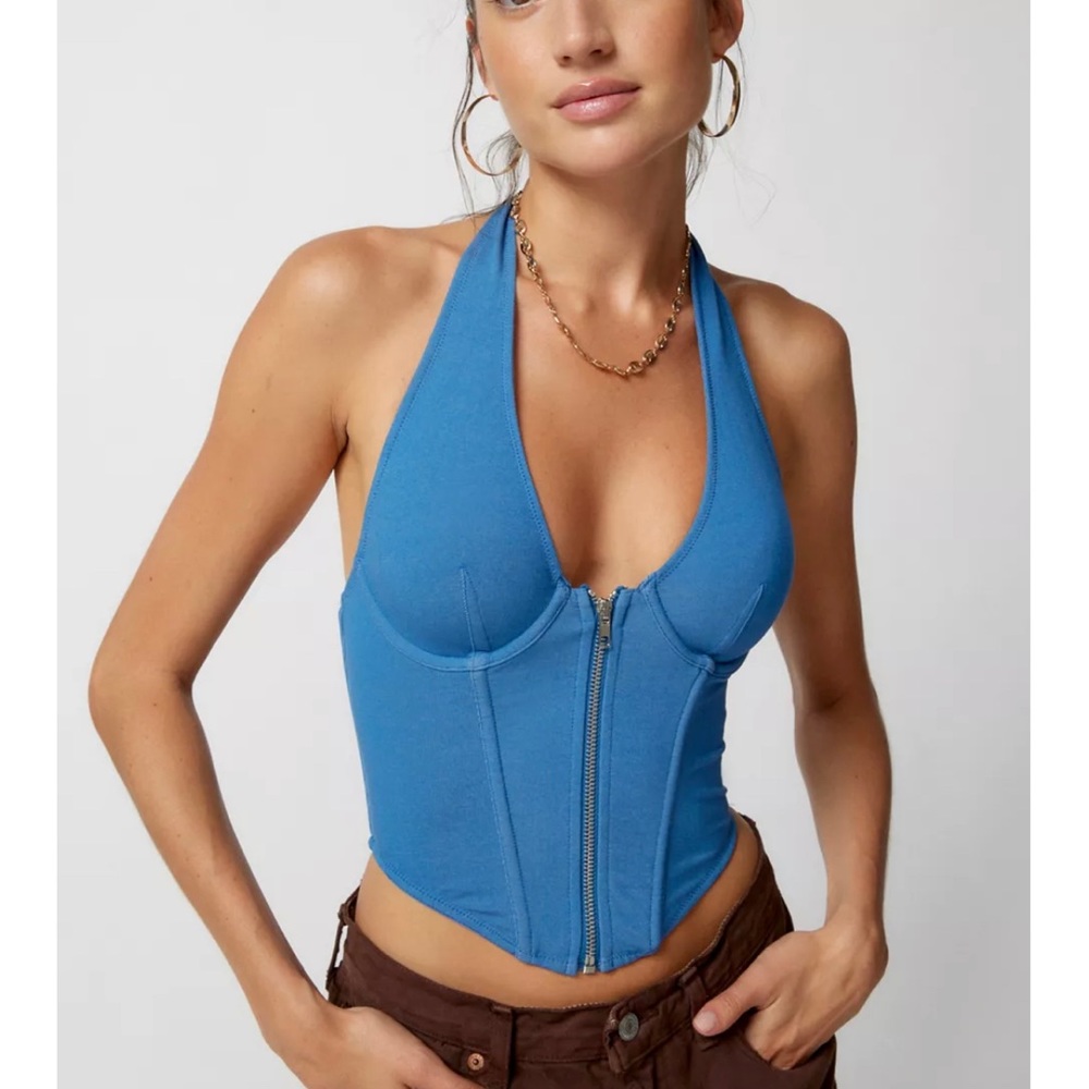Urban Outfitters under hot stuff denim corset!!! New with tags!!!